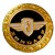 ALUMINIUM plaat rond Zundapp (tank embleem)